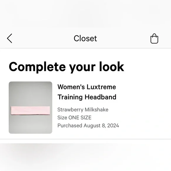 RARE Lululemon Women’s Luxtreme Training Headband Strawberry Milkshake - Picture 7 of 7